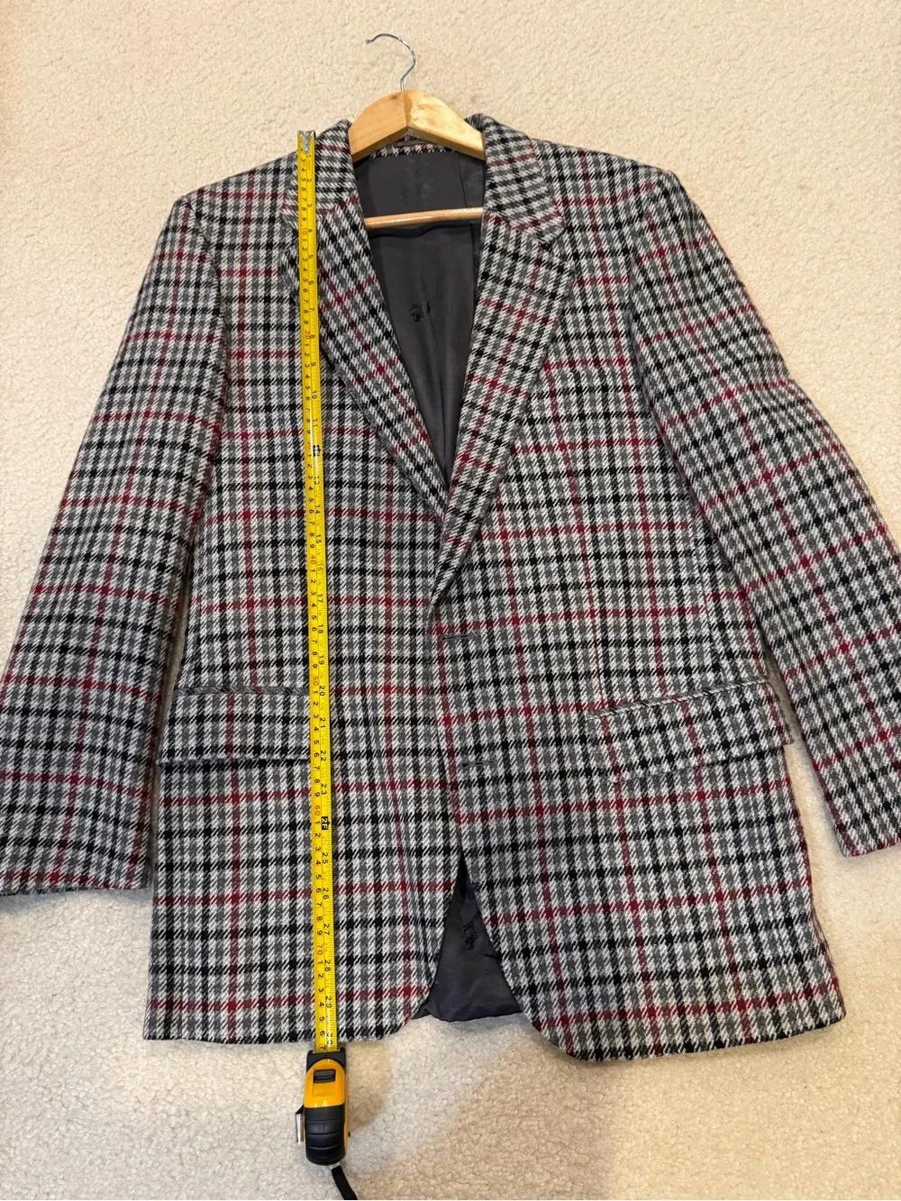 Vintage Burberrys 100% Cashmere Sports Coat Made In England Size 40 Short